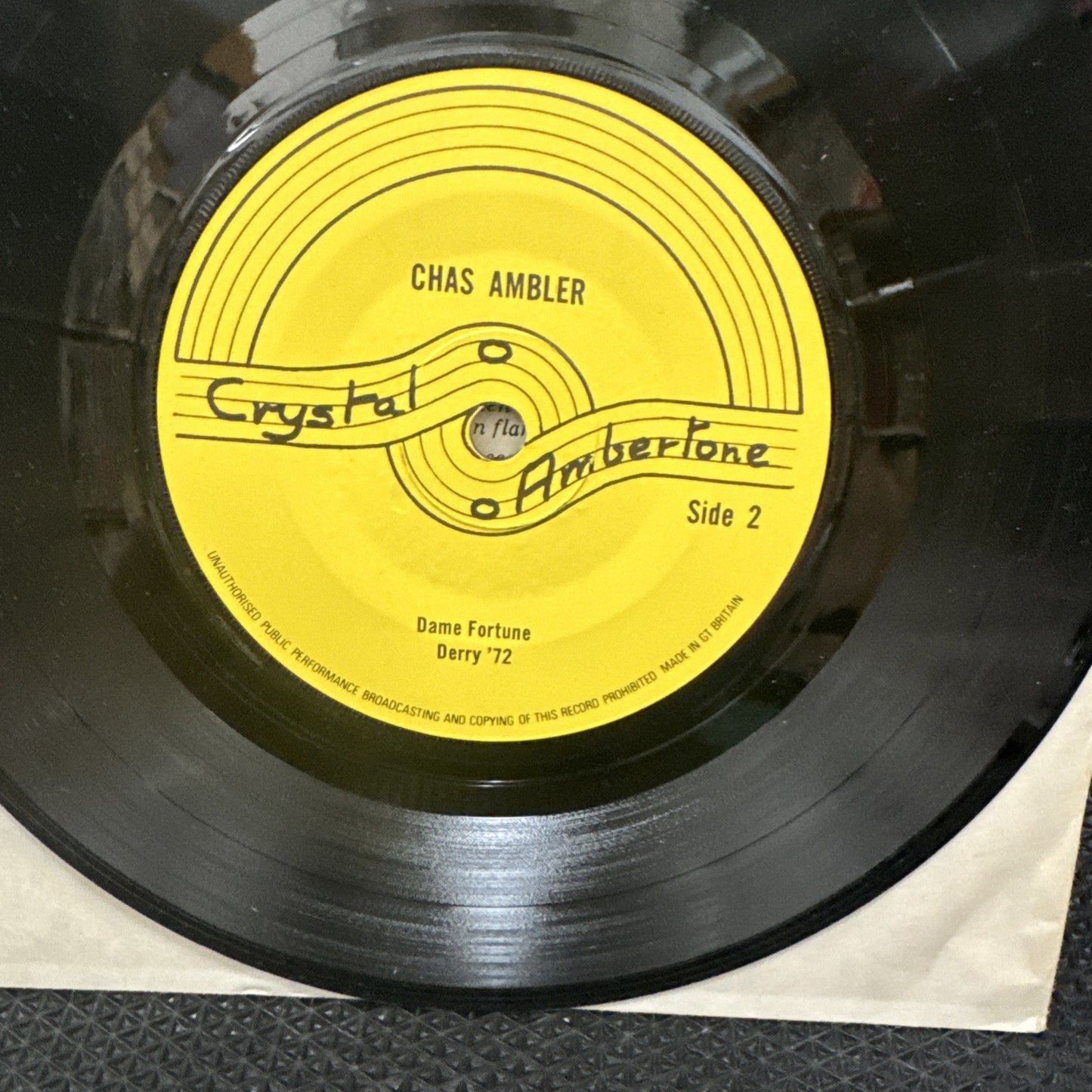 Chas Ambler - Envious Green 7" Ep Crystal Ambertone label 1978 Rare