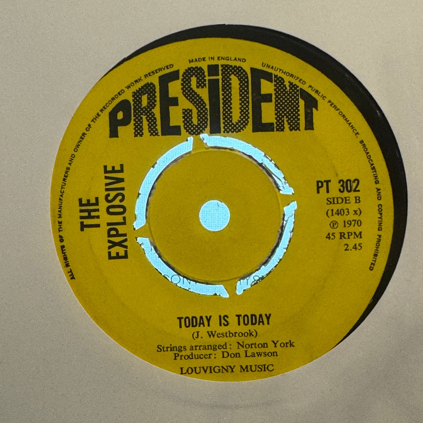 The Explosive – This Ain't The Road To Freedom 7" 1970 President