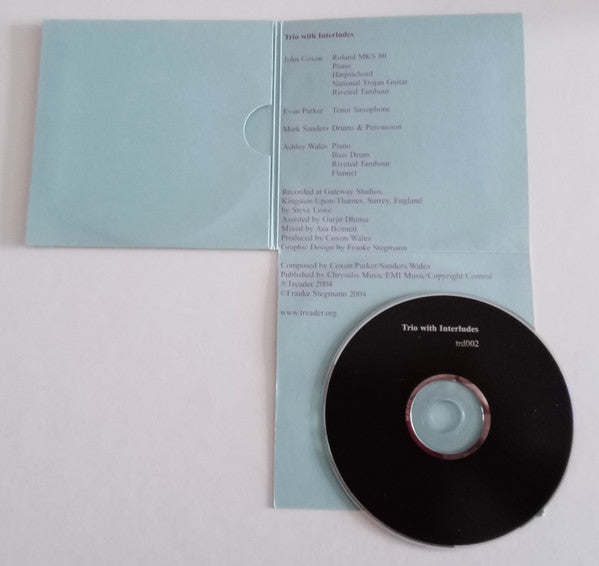 John Coxon/Evan Parker - Trio With Interludes CD 2004 Treader
