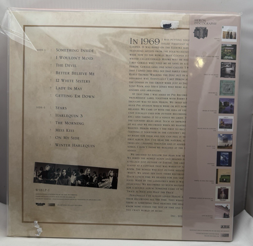 Heron ‎– The Black Dog Tapes '68-'69 (Just Rehearsals But Also Nice) LP + 7"