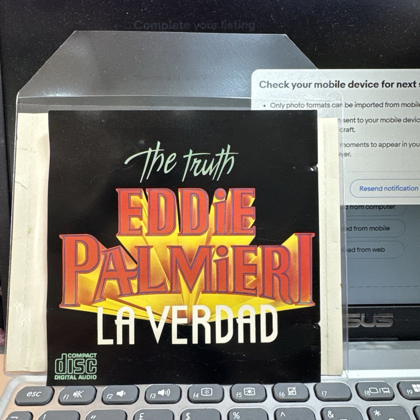 Eddie Palmieri La Verdad The Truth Music CD Album  1988 Salsa Jazz Latin