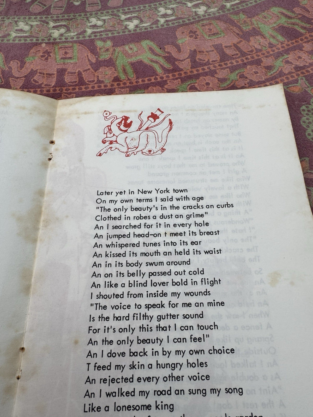 Bob Dylan – Poem to Joanie (Aloes Press, 1971/72) – Limited Edition of 300