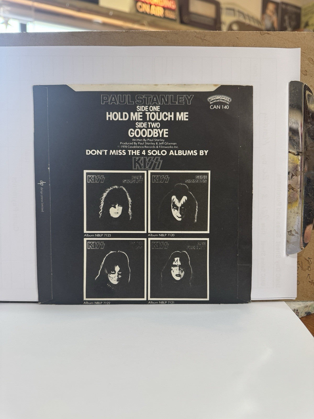 Paul Stanley – Hold Me, Touch Me | 7" Purple Vinyl | 1979 | Casablanca CAN 140
