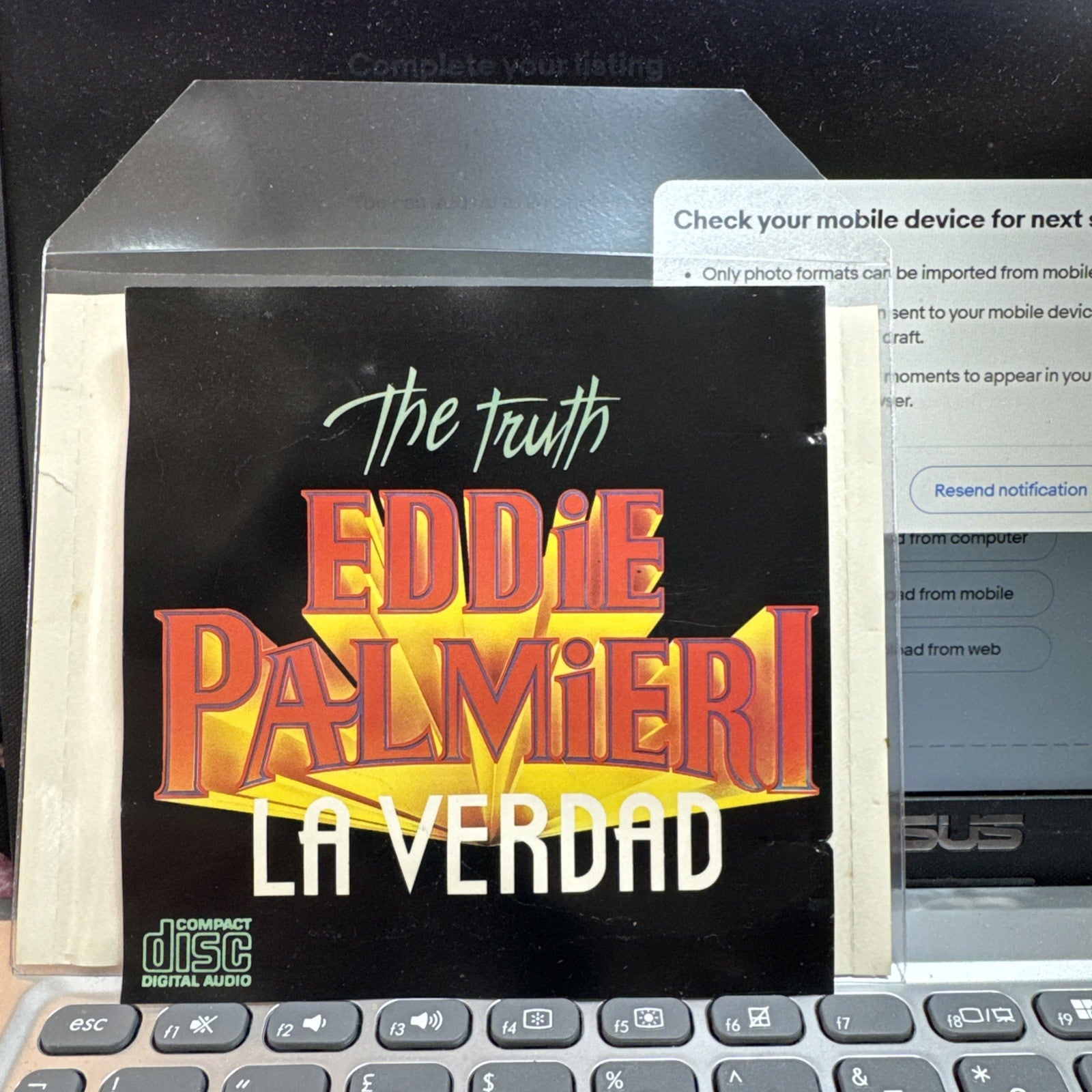 Eddie Palmieri La Verdad The Truth Music CD Album  1988 Salsa Jazz Latin