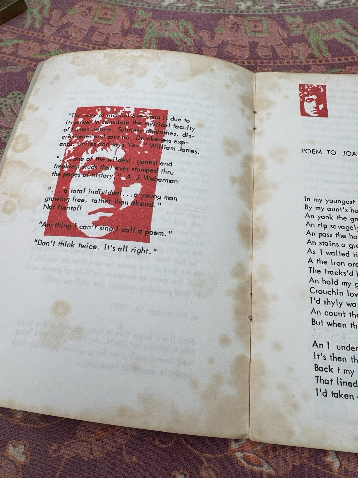 Bob Dylan – Poem to Joanie (Aloes Press, 1971/72) – Limited Edition of 300
