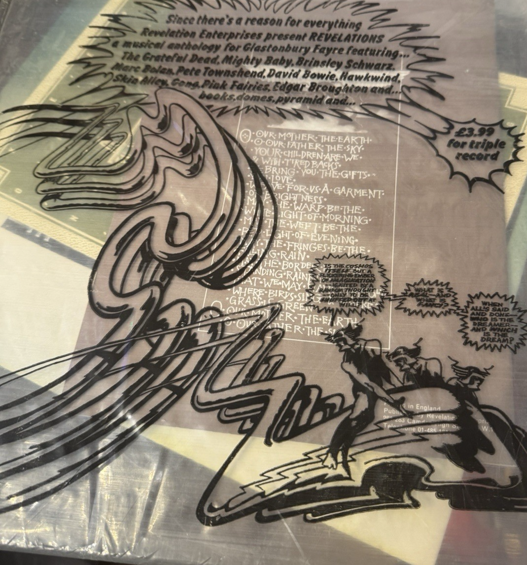 Glastonbury Fayre - The Electric Score, 3xLP, (Vinyl) original rare Bowie Bolan