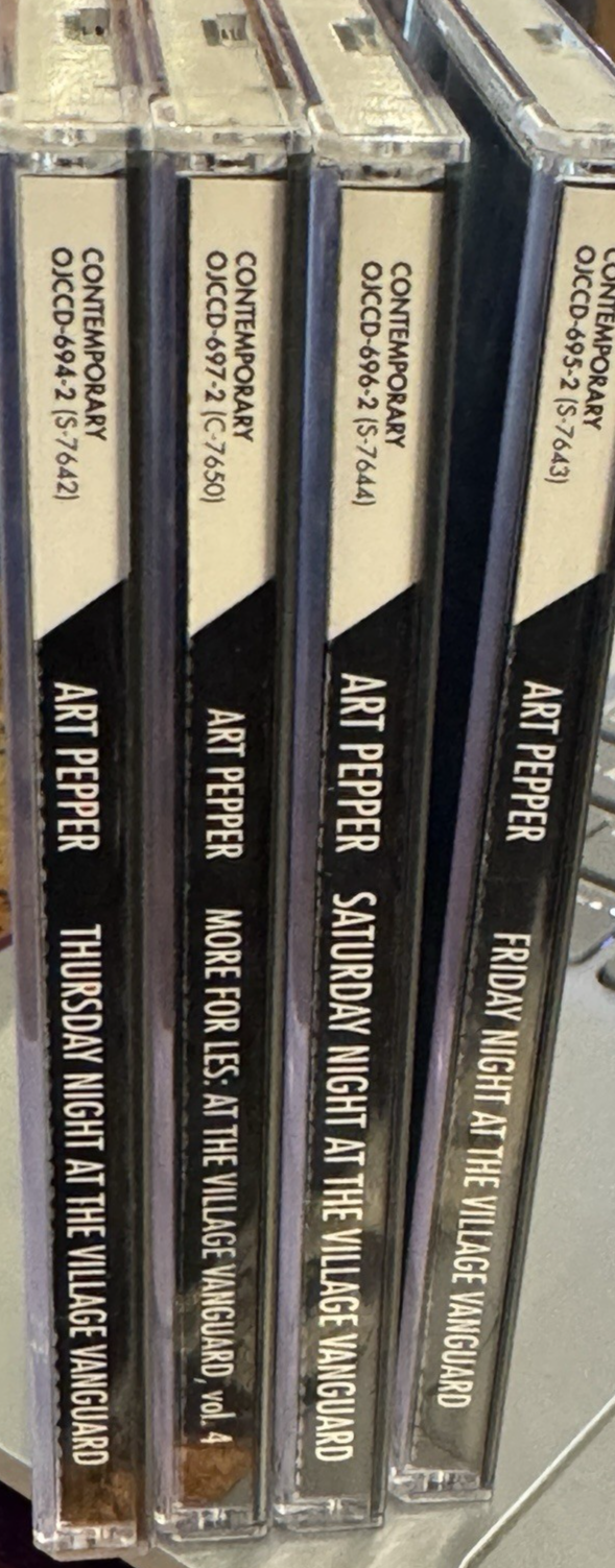 Art Pepper More For Les,Thursday Friday saturday  Night at the Village Vanguard