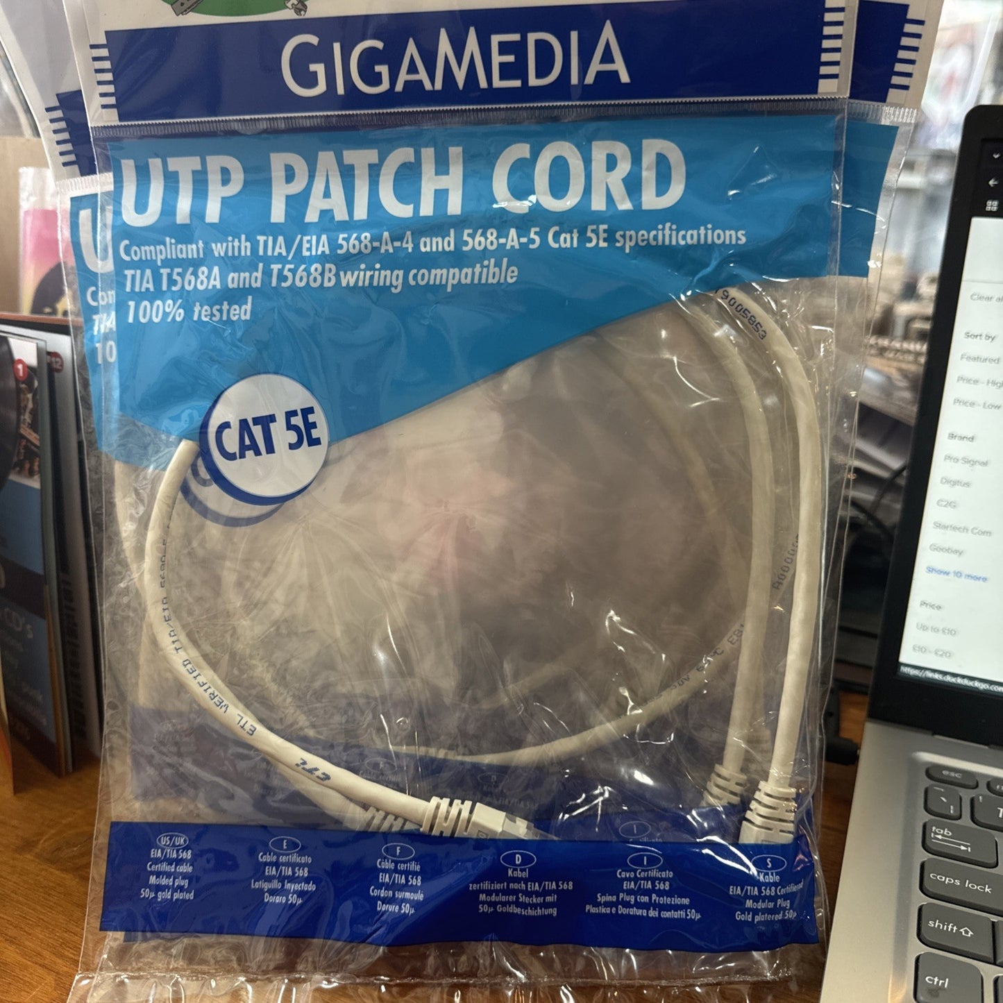 Cat5 UTP  Patch Cord .... 8 In Total