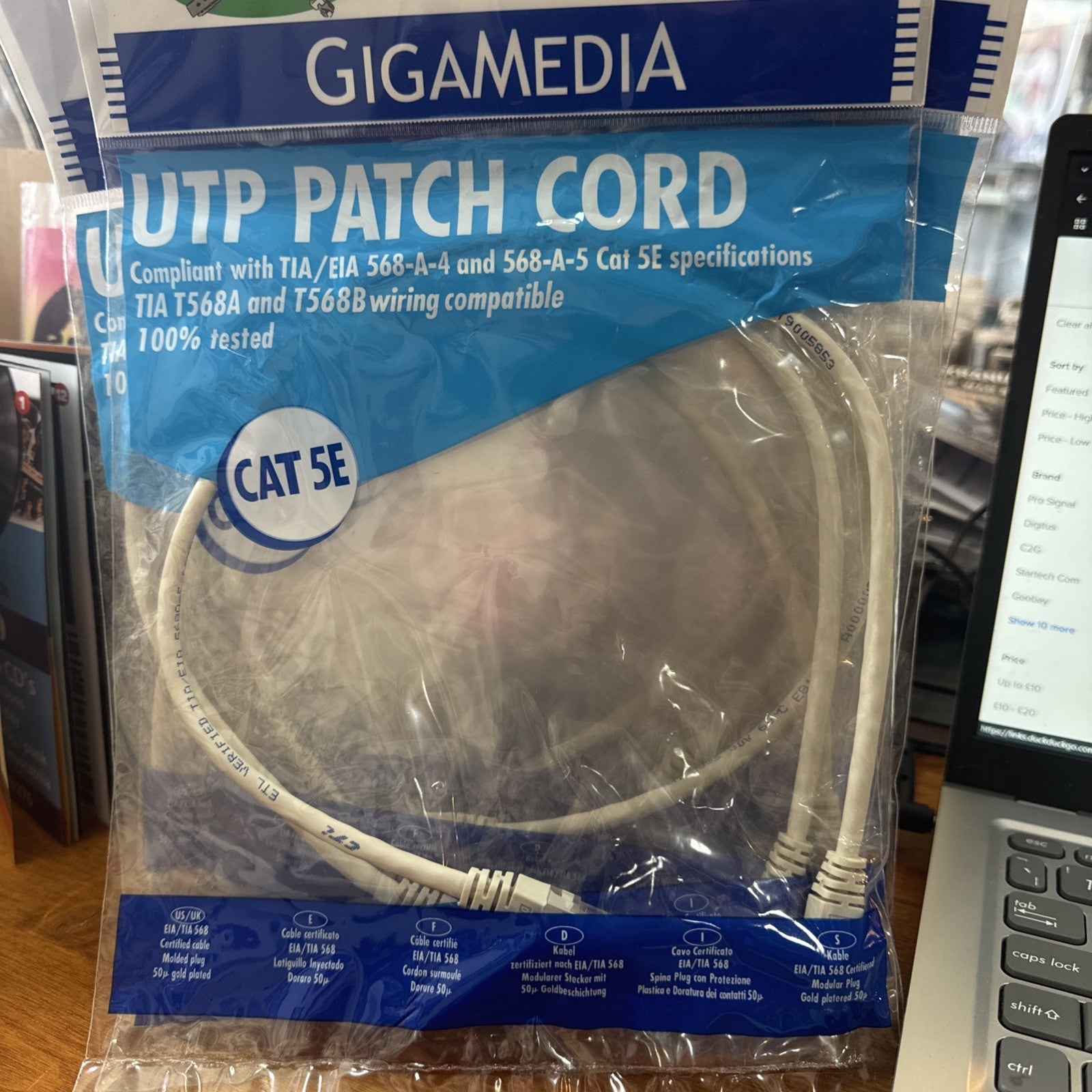 Cat5 UTP  Patch Cord .... 8 In Total