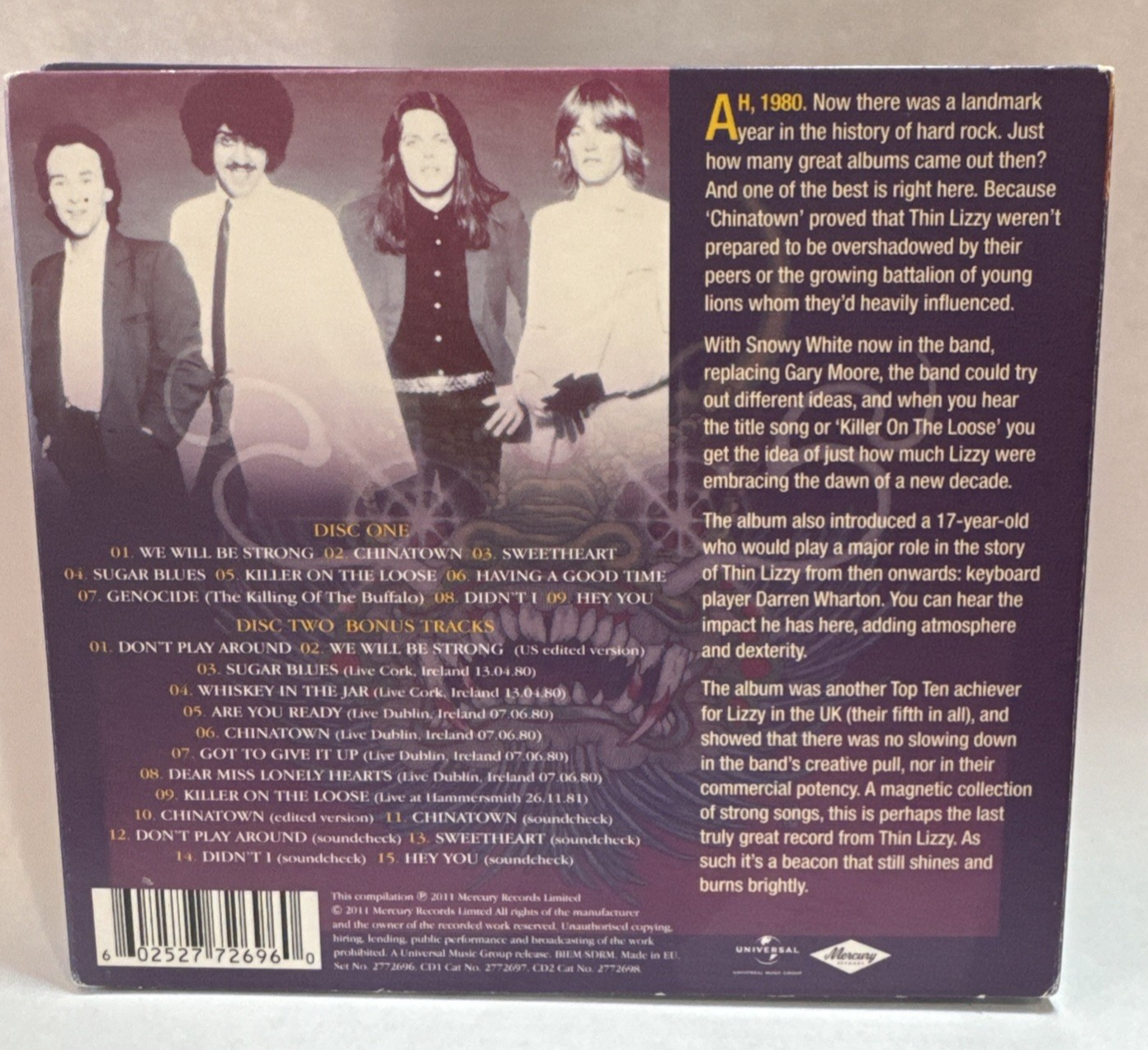Thin Lizzy – Chinatown (1980) 2×CD Deluxe Digipak Set (Remastered, 24 Tracks)
