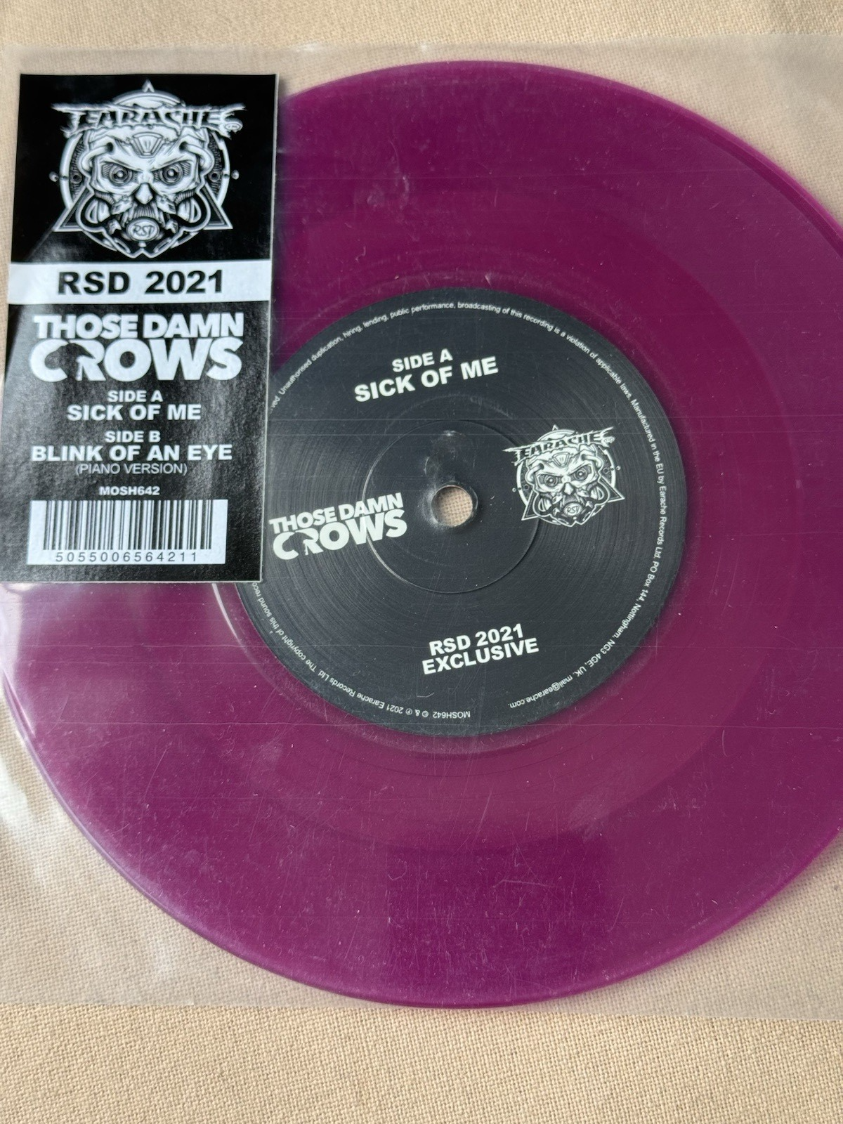 Those Damn Crows – Sick Of Me: RSD 2021 7" on purple vinyl w/ piano B-side