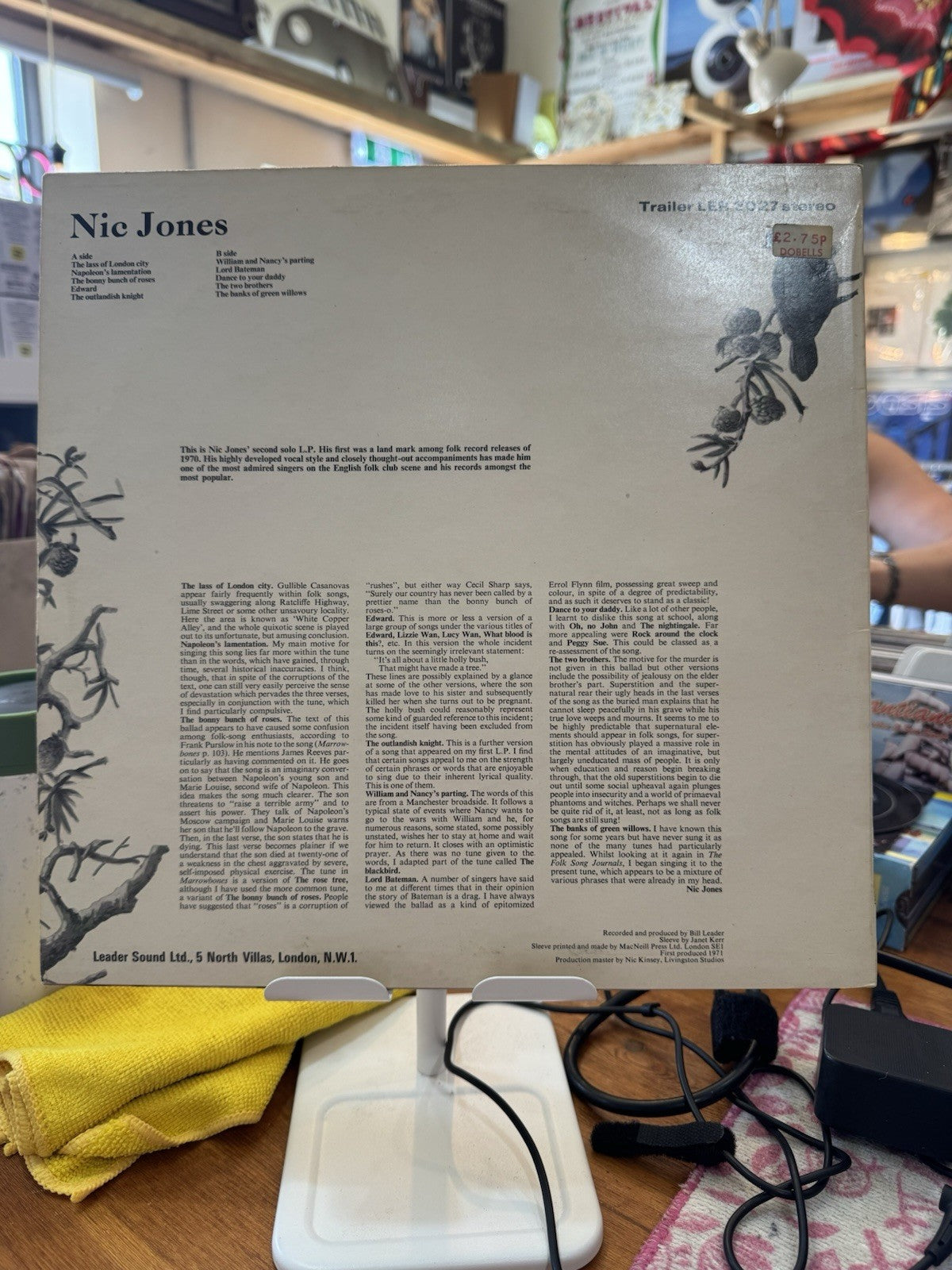Nic Jones - Nic Jones VG++ Red Label LER 2027 Trailer Records