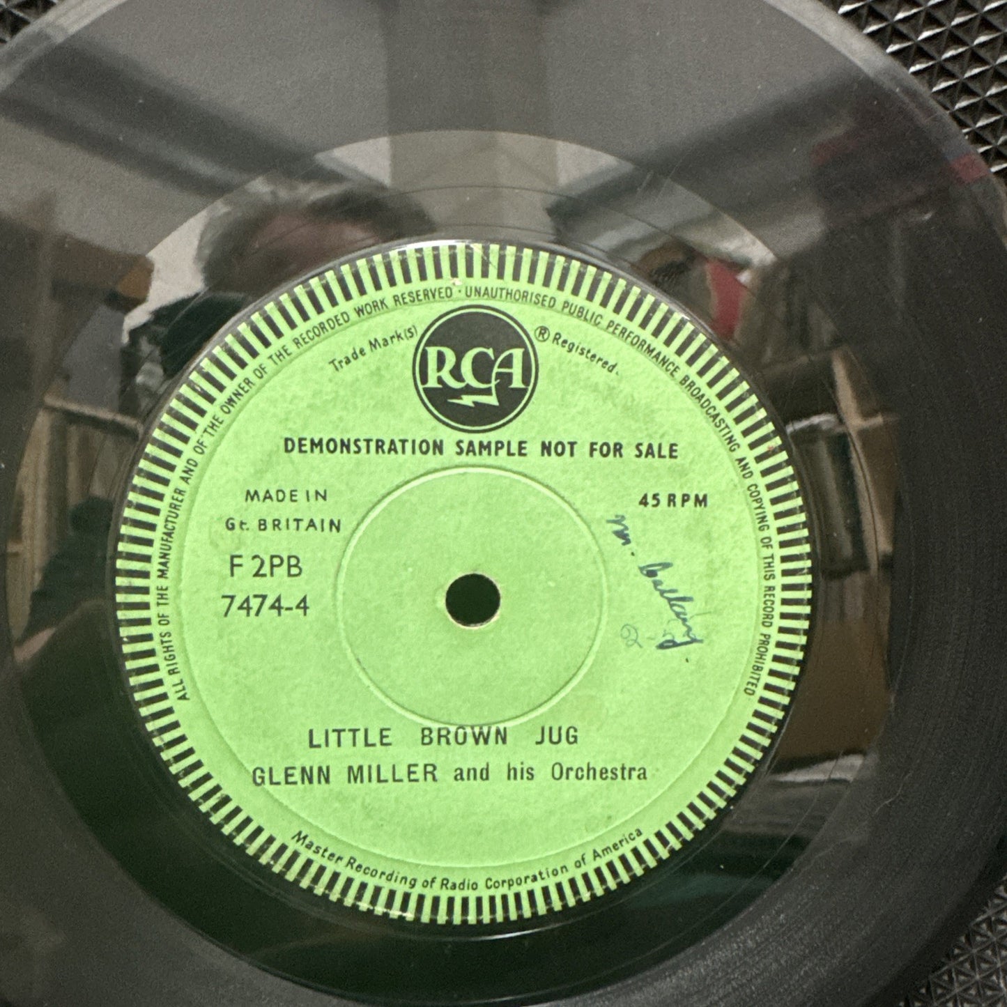 GLENN MILLER 2 x one sided demo RCA F2PB 7474-4 & &$&£-2 Good ++