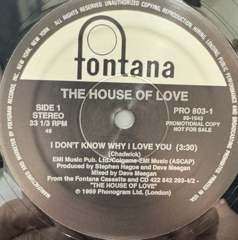 The House Of Love - I Don't Know Why I Love You (12", Single)
