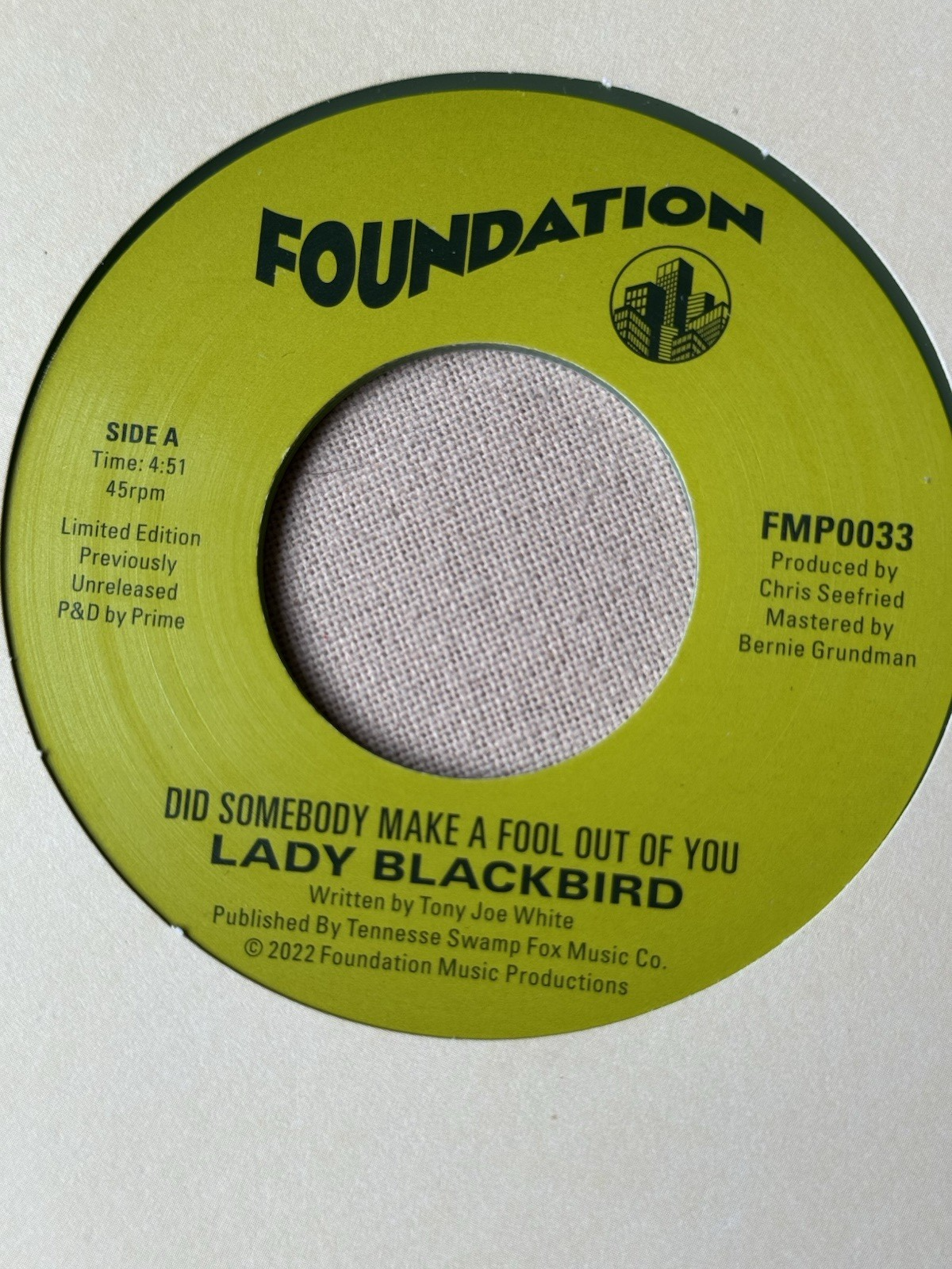 Lady Blackbird – Did Somebody Make A Fool: RSD 2022 soul-jazz 7" on green vinyl
