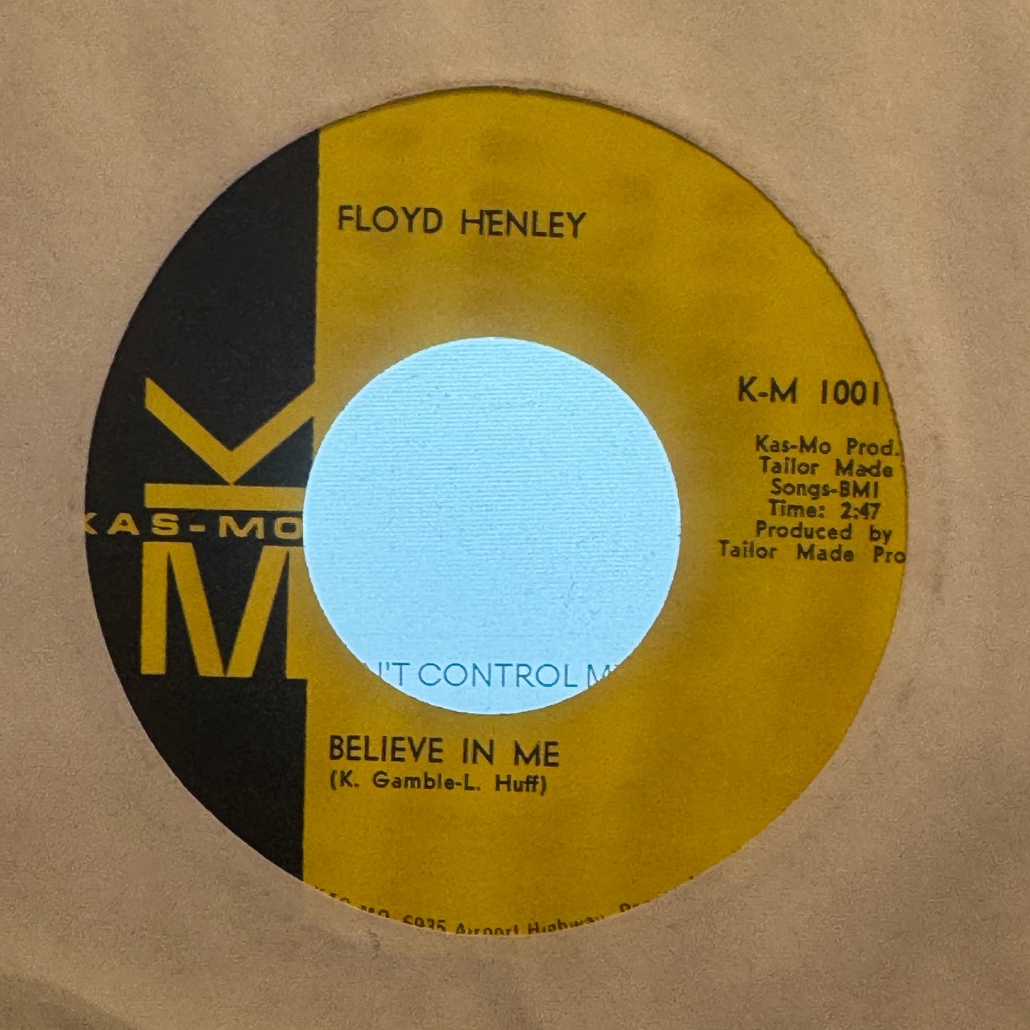 Floyd Henley – Believe In Me | 7" 45 Mono | 1968 | Kas-Mo