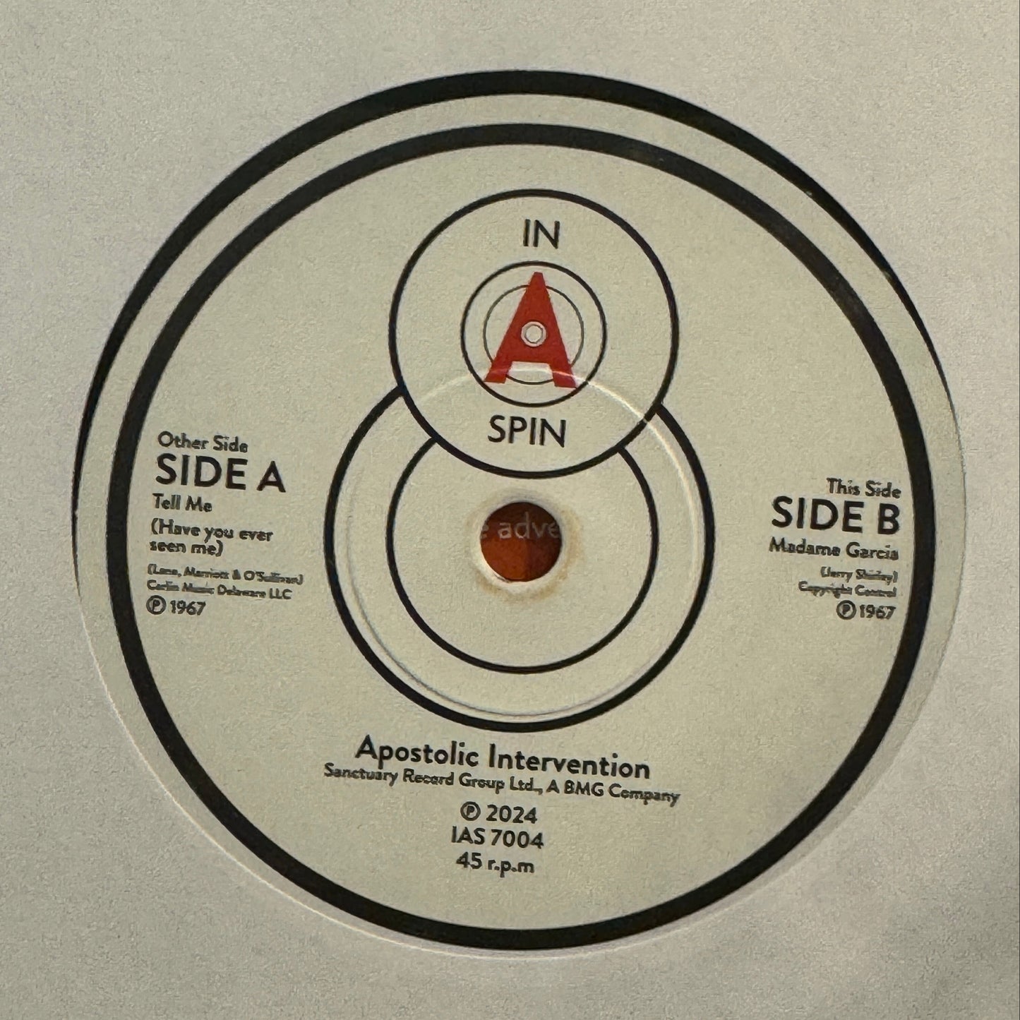 The Apostolic Intervention – Tell Me | 7" Vinyl Single | 2024 | In A Spin