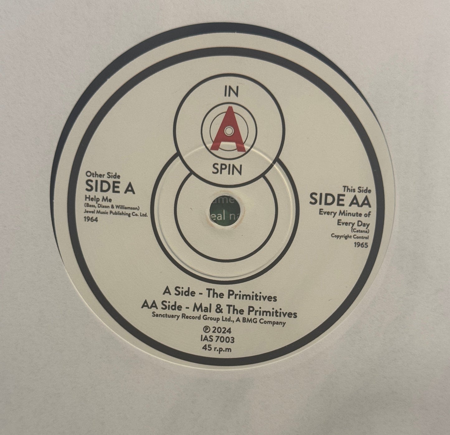 The Primitives / Mal & The Primitives – Help Me | 7" | 2024 | In A Spin