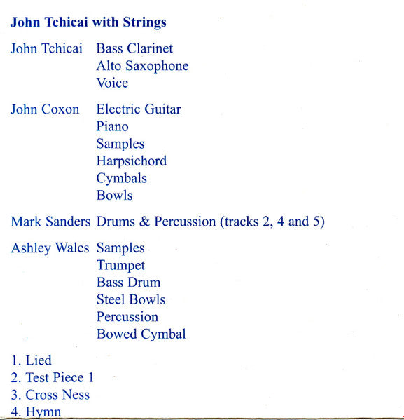 John Tchicai – John Tchicai With Strings | CD | 2005 | Treader